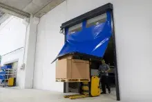 Puerta rápida autorreparable almacen