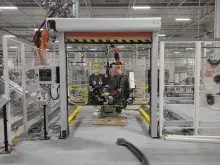 Puerta rápida linea producción automatizada