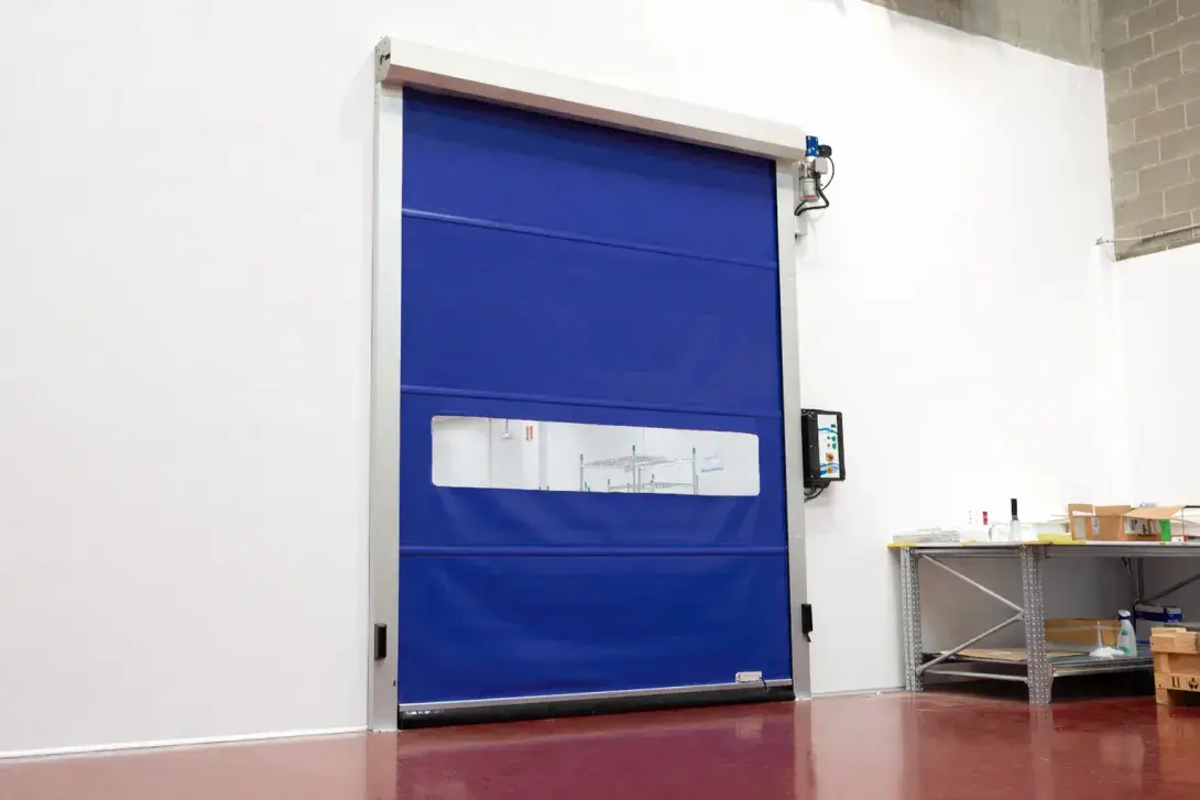 Puerta rápida enrollable de aluminio reforzada