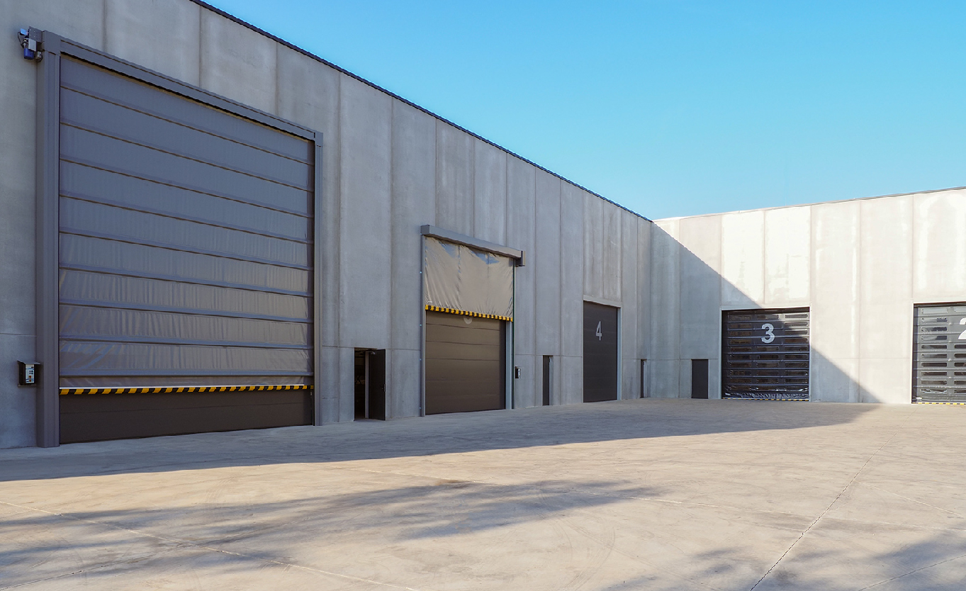 Puerta rápida apilable resistente al viento plano general varias puertas