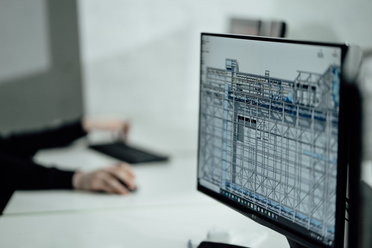 Edifício industrial com portas rápidas BIM