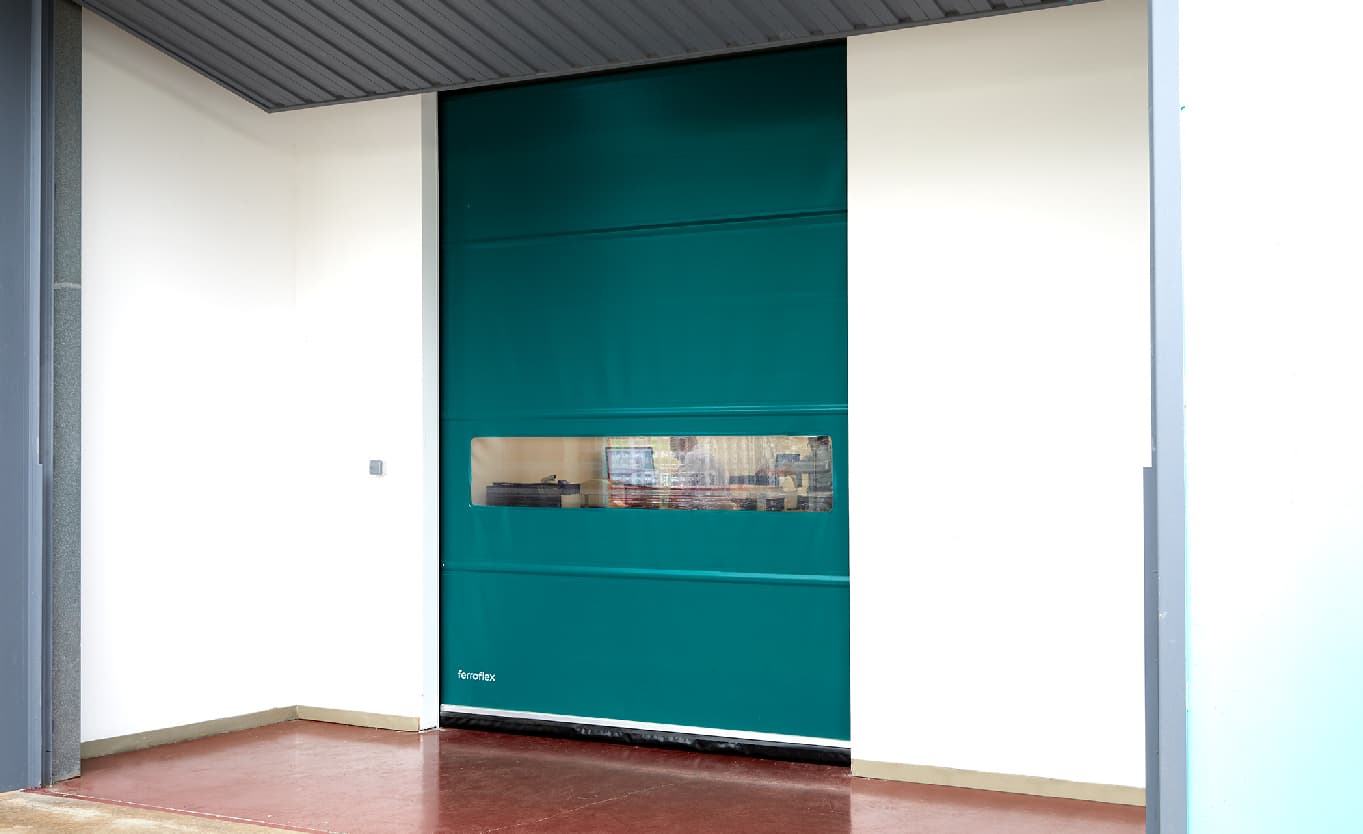 Porta rápida de enrolar de alumínio reforçado